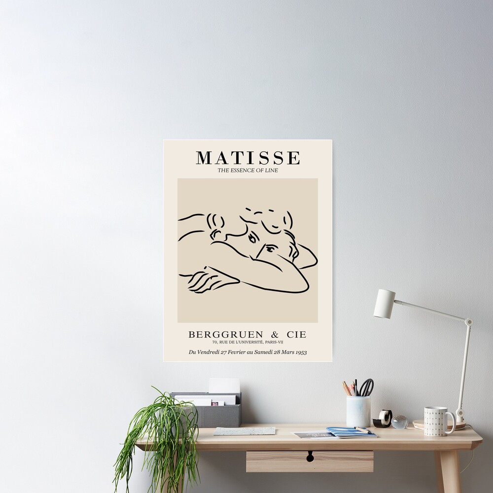 Henri Matisse - Line Drawing of Woman - Essense of Line Poster