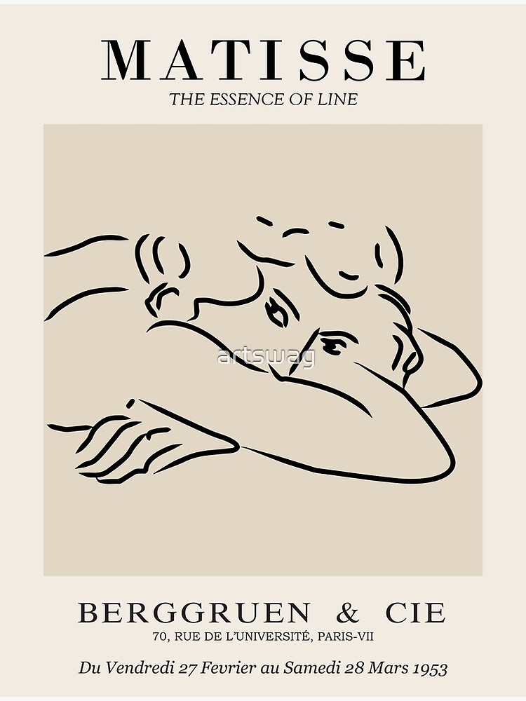 "Henri Matisse - Line Drawing of Woman - Essense of Line" Poster for