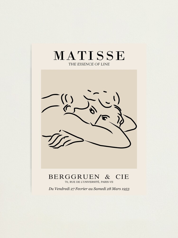 Alternate view of Henri Matisse - Line Drawing of Woman - Essense of Line Photographic Print
