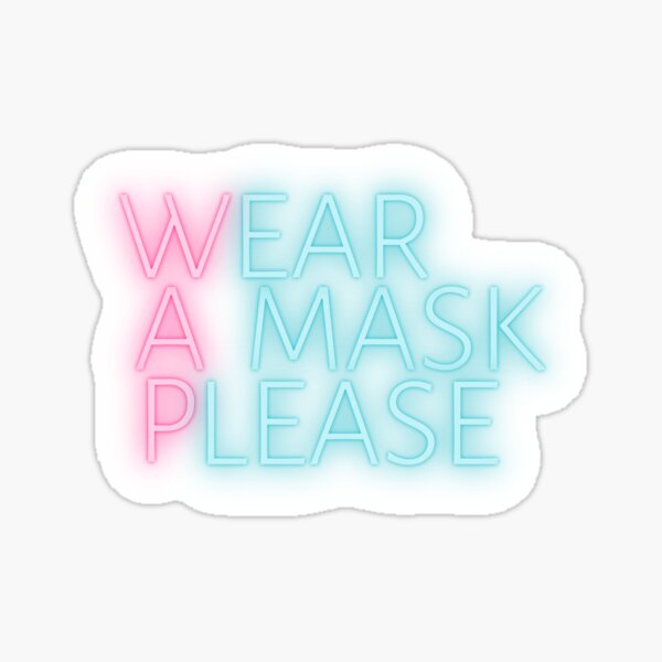 Item preview, WAP (Wear A Mask) Neon designed and sold by T-7seven7.