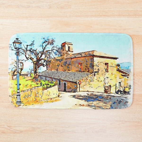 Item preview, Lamppost, olive tree and church of Laureana Cilento designed and sold by Giuseppe Cocco.