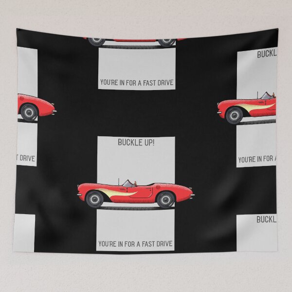 Item preview, Buckle up! You’re in for a fast drive red sports car  designed and sold by Got-Ya-Bak.