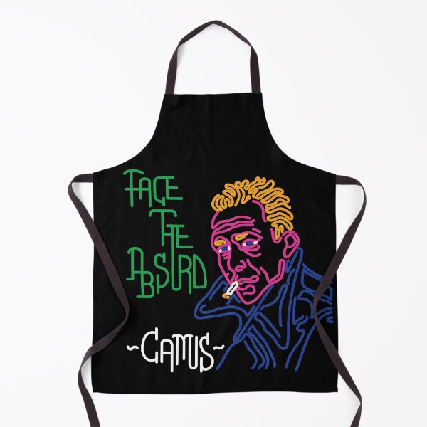 Item preview, STYLIZED LINE ART CAMUS - FACE THE ABSURD - neon designed and sold by Xotico Design.