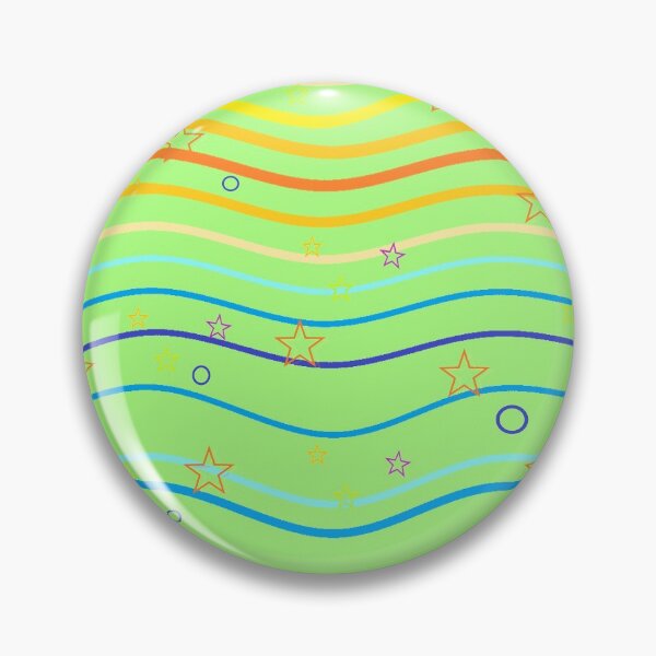Item preview, circle star waves green background designed and sold by miaterinka.