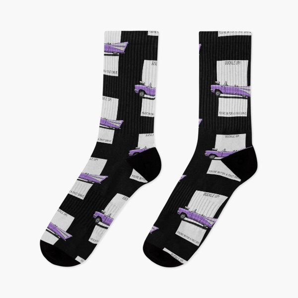 Item preview, Buckle up! You’re in for a fast drive Purple sports car  designed and sold by Got-Ya-Bak.