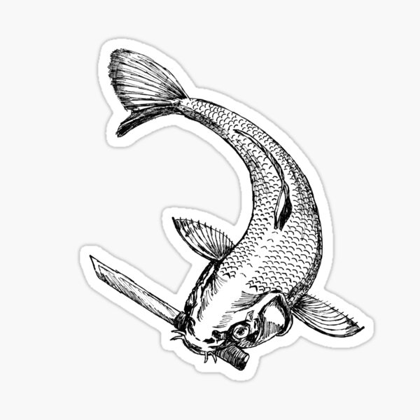 Knife Koi Sticker