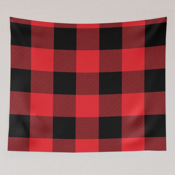 Item preview, Black and Red Buffalo Plaid Large Check Checkered Pattern designed and sold by SqueakyRicardo.