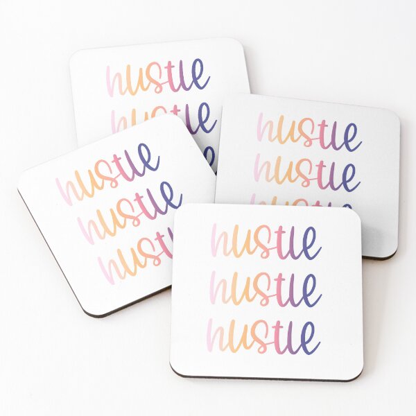Item preview, hustle hustle hustle motivational saying designed and sold by SantaLisaPier.