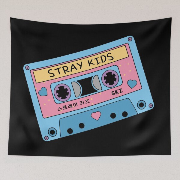 Item preview, STRAY KIDS Cute Retro Pastel Cassette Tape Blue Pink designed and sold by SugarSaint.
