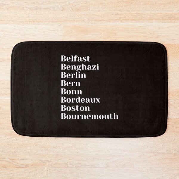 Item preview, Famous Cities starting with the letter, B designed and sold by Art With Impact – Statement Art & Apparel for Deep Thinkers.
