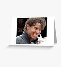 Rafa biting Cup Greeting Card
