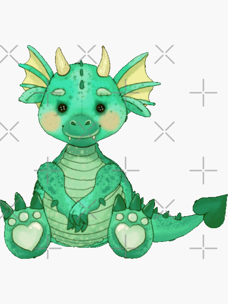 "Lime green Dragon" Sticker for Sale by TarniaFedeleArt Redbubble