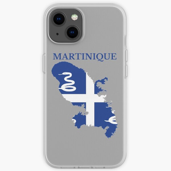Drapeau de la carte de la Martinique, France, région française. Coque souple iPhone