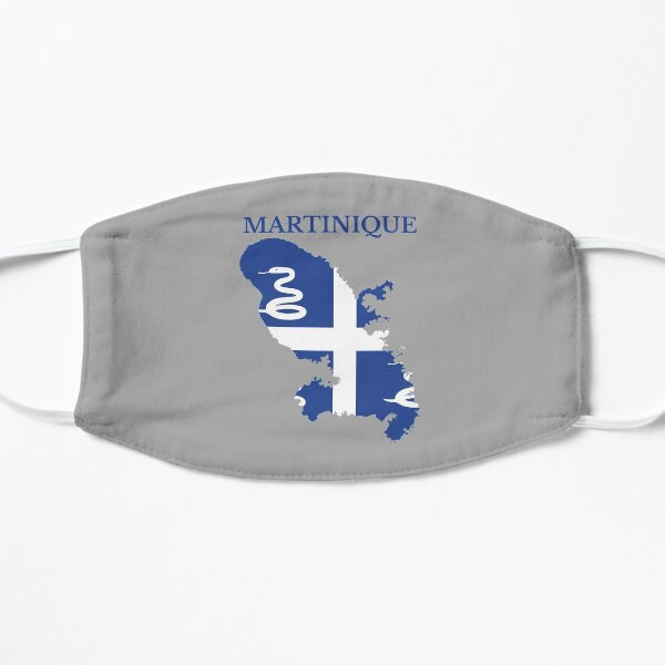 Drapeau de la carte de la Martinique, France, région française. Masque sans plis