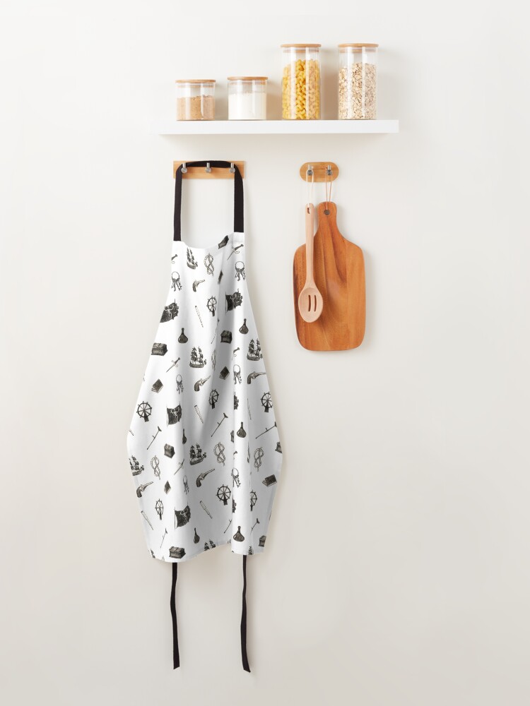 Alternate view of Black Sails Pattern Apron