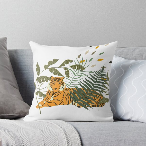 Item preview, Modern Trendy Tiger with Leave illustration  designed and sold by TriadArtDesign.
