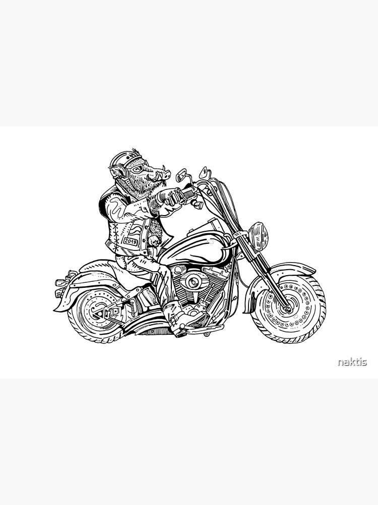 Boar on motorbike. by naktis