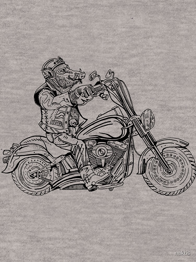 Boar on motorbike. by naktis
