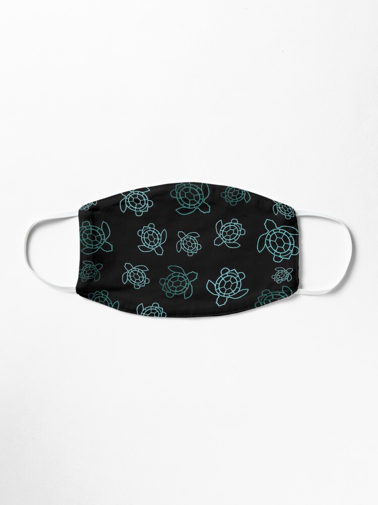 Alternate view of Blue Turtles On Black Mask