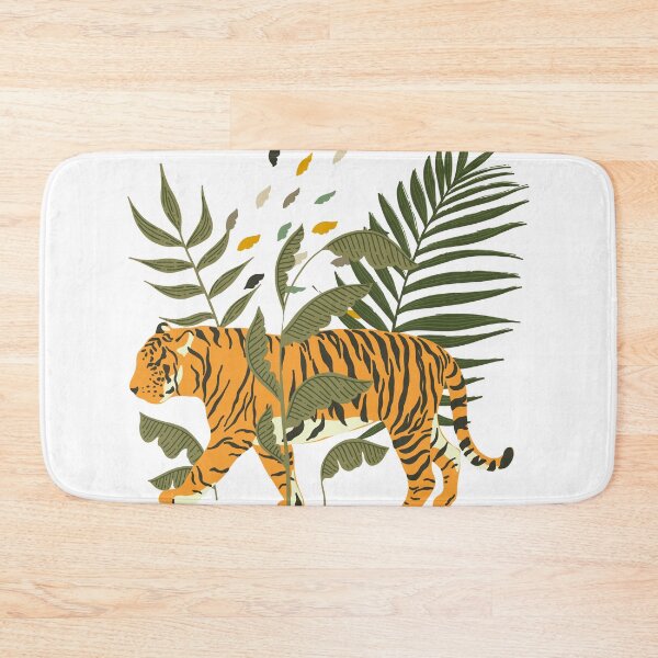 Item preview, Modern Contemporary Abstract Tiger with Plants designed and sold by TriadArtDesign.