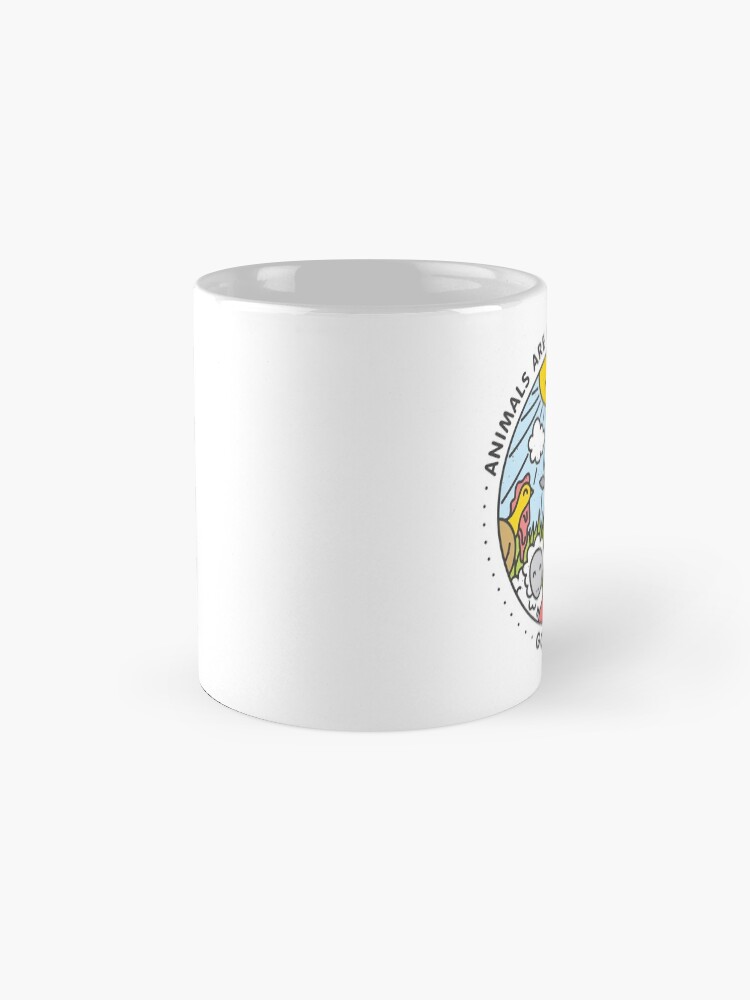 Alternate view of Animals are friends, not food. Go vegan! Mug