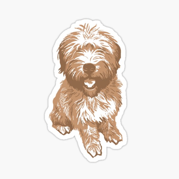 Vista previa del artículo con la obra «Dibujo de terrier de trigo de capa blanda», diseñado y vendido por Jessica Sima.