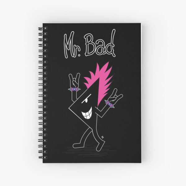 Mr Bad - Mr Men - Mustafa Kulle Spiral Notebook