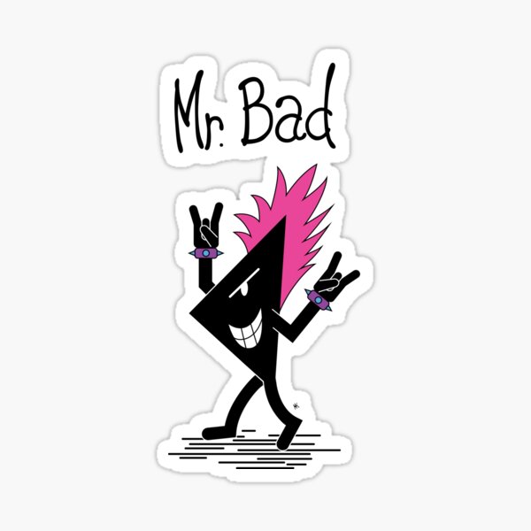 Mr Bad - Mr Men - Mustafa Kulle Sticker