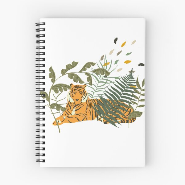 Item preview, Modern Boho Trendy Tiger in Jungle Illustration Art designed and sold by TriadArtDesign.