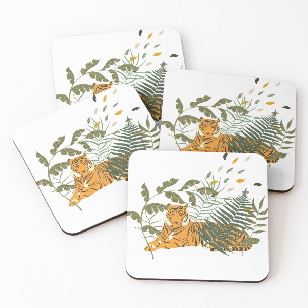 Item preview, Modern Boho Trendy Tiger in Jungle Illustration Art designed and sold by TriadArtDesign.