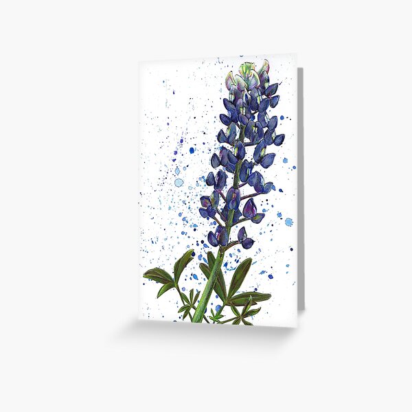 Item preview, Texas Bluebonnet Wildflower Splatter designed and sold by cloudeddreams.