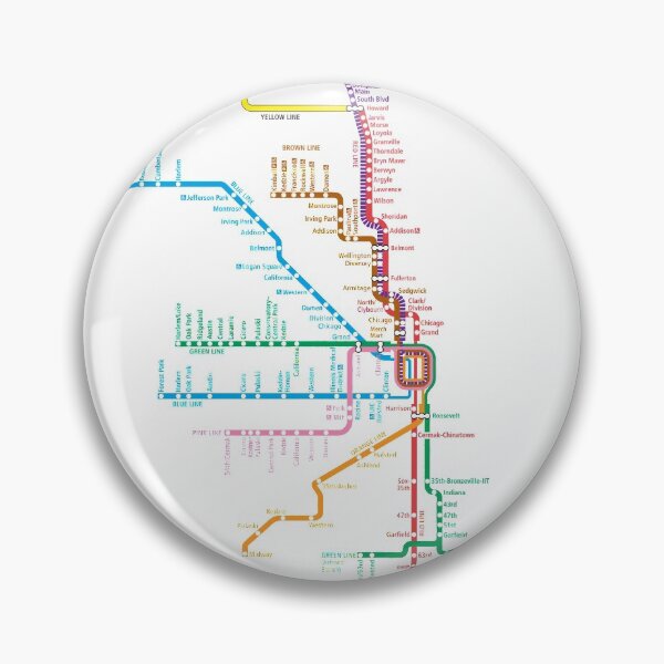 Item preview, Mapa de trenes de Chicago designed and sold by Rich Anderson.