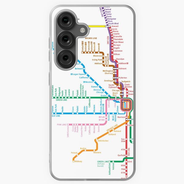 Item preview, Chicago Trains Map designed and sold by Rich Anderson.