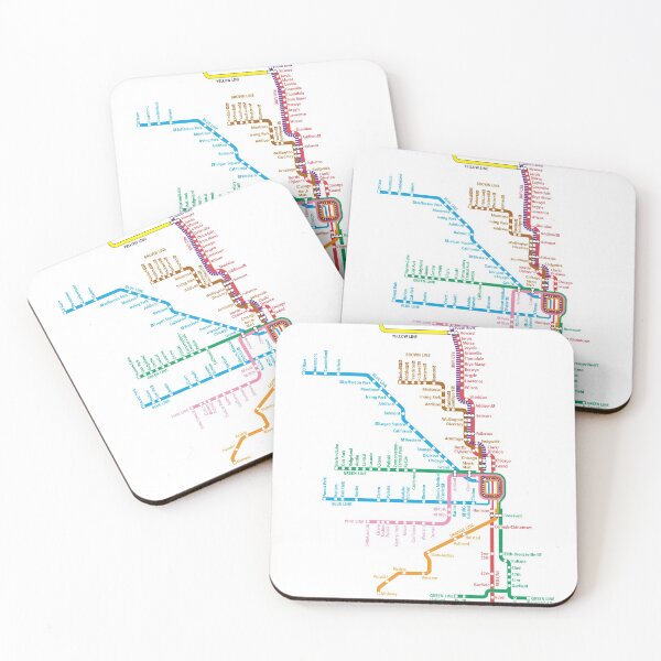 Item preview, Chicago Trains Map designed and sold by Rich Anderson.