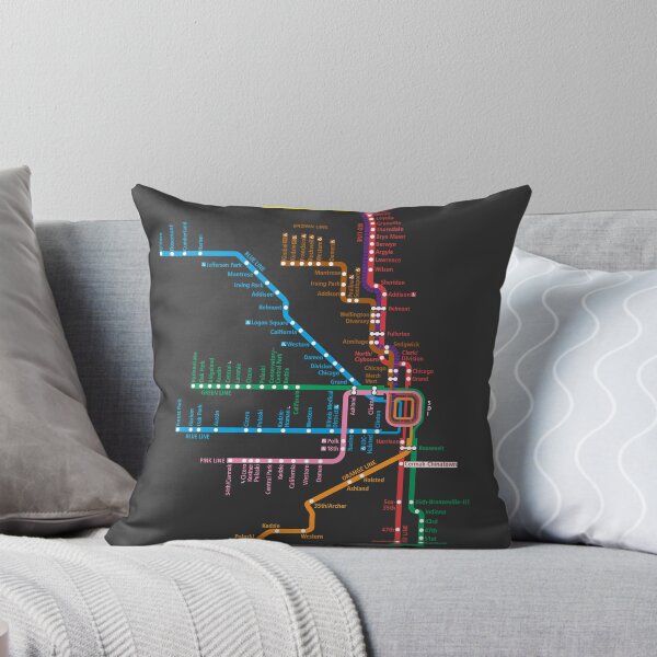 Item preview, Chicago Trains Map designed and sold by Rich Anderson.