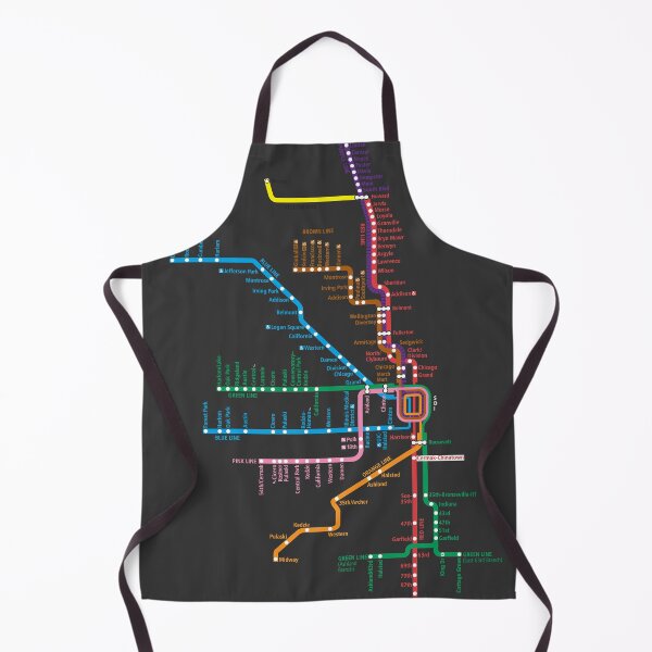 Item preview, Chicago Trains Map designed and sold by Rich Anderson.
