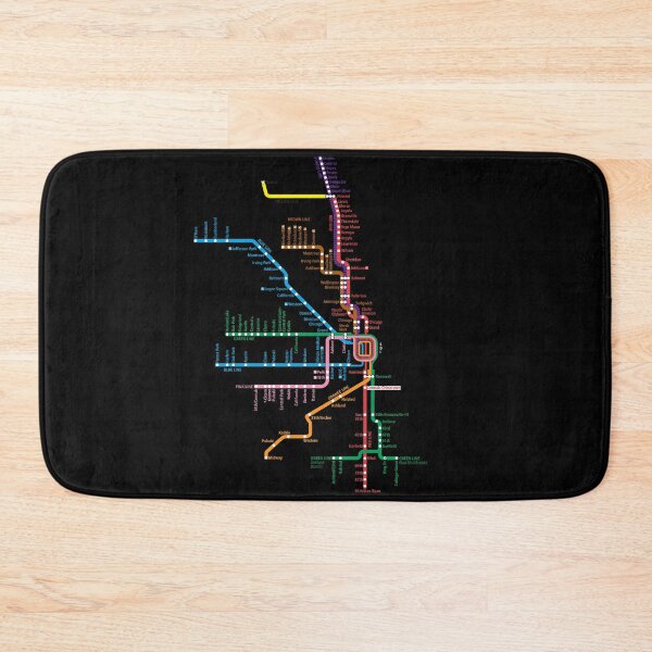 Item preview, Chicago Trains Map designed and sold by Rich Anderson.