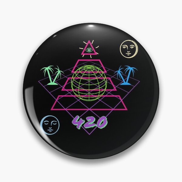Artikelvorschau, 420 All Seeing Eye Pyramid Surf Style Ägyptische Vapourwave 80er Jahre entworfen und verkauft von Funtimedesign.