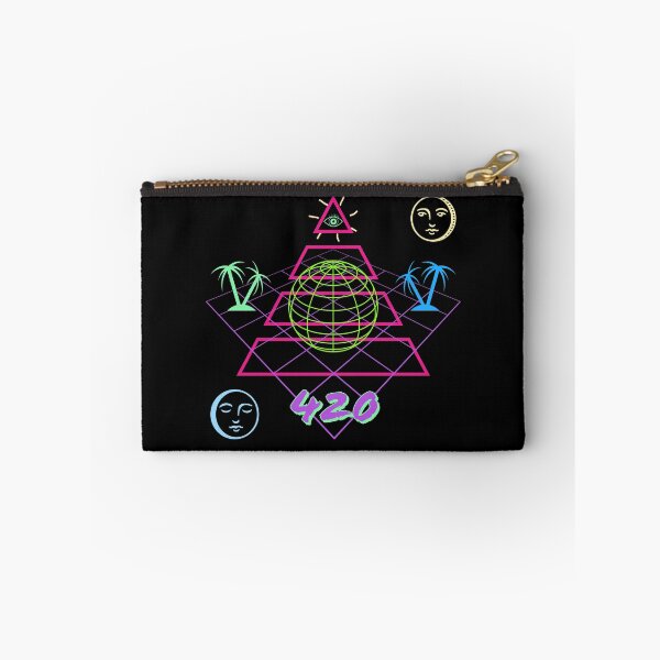 Aperçu de l'œuvre 420 All Seeing Eye Pyramid Surf Style Égyptien Vapourwave Années 80 créée et vendue par Funtimedesign.