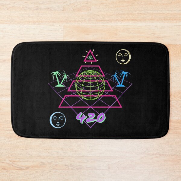 Item preview, 420 All Seeing Eye Pyramid Surf Style Egyptian Vapourwave 80s designed and sold by Funtimedesign.