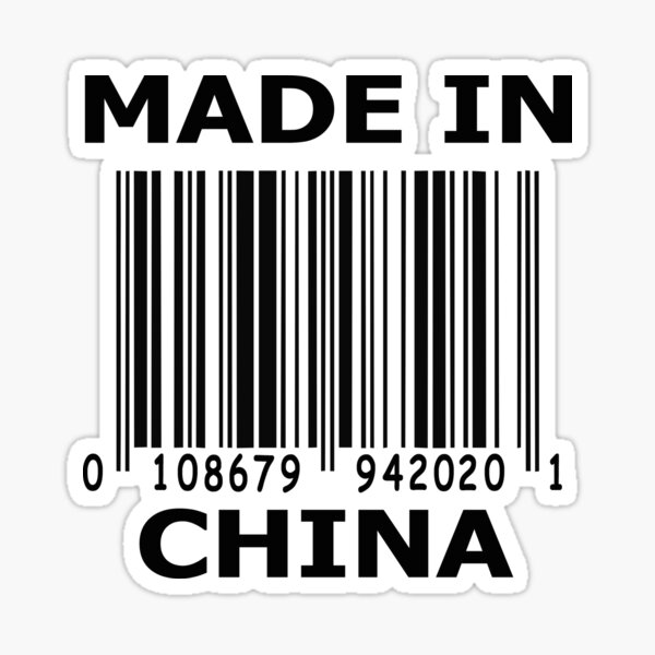 Fake bar code made in china design Sticker