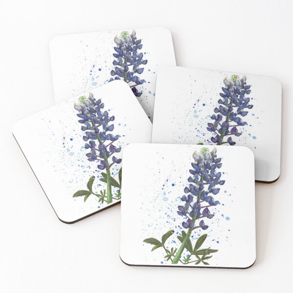 Item preview, Texas Bluebonnet Wildflower Splatter designed and sold by cloudeddreams.