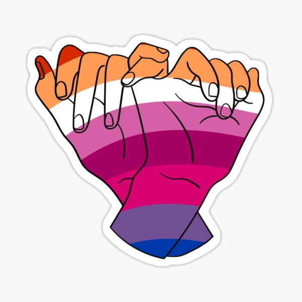 Lesbian Bisexual Solidarity Sticker By Adoresapphics Redbubble