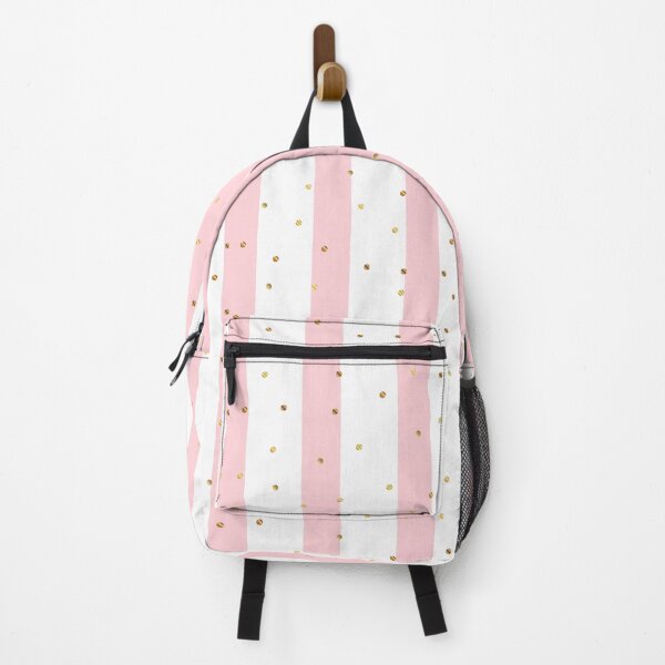 Item preview, Pink & White Stripes & Gold Polka Dots Pattern designed and sold by newburyboutique.