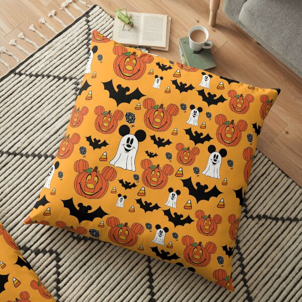Halloween Mouse Orange Floor Pillow
