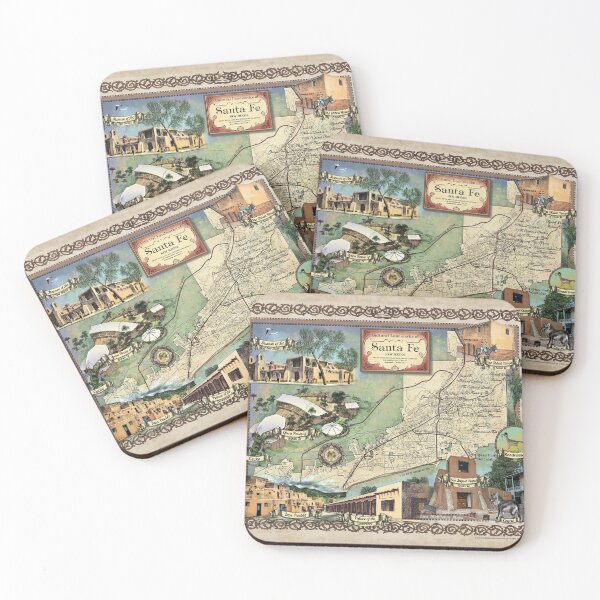 Item preview, New Mexico map Santa Fe Decor map art Lisa Middleton Maps wholesale and hand paintings designed and sold by Lisamiddleton.