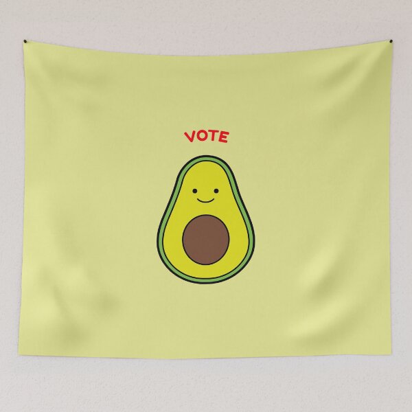 Item preview, Fun VOTE Avocado 90s Kitsch Bold Cute Food Artwork designed and sold by CreatedbyJR.