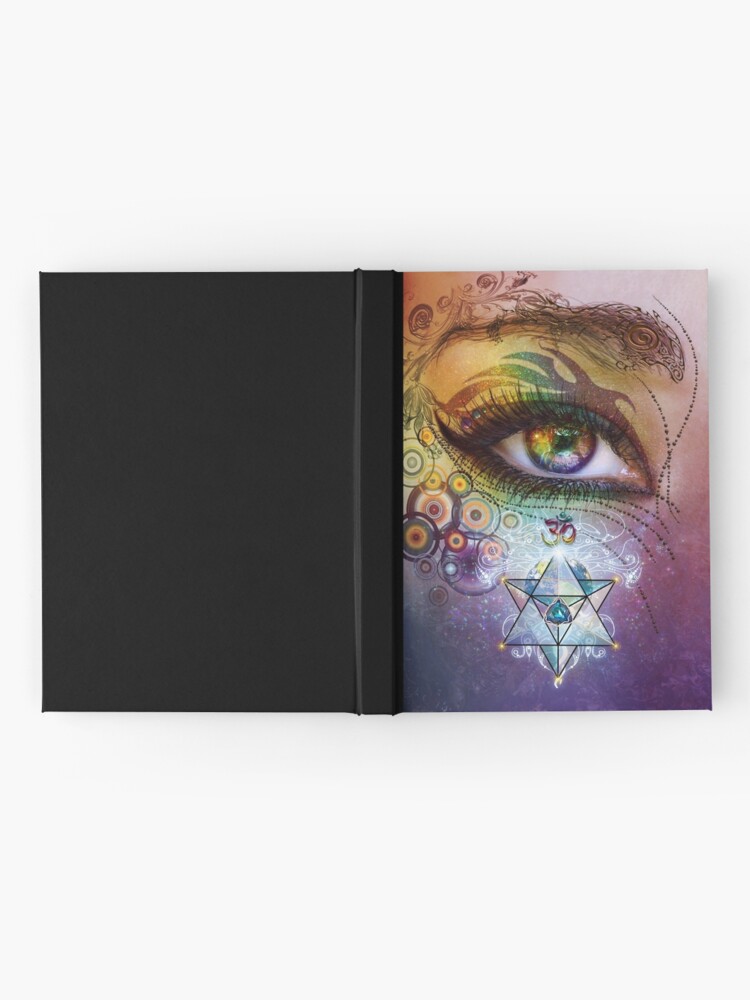 Thumbnail 2 of 3, Hardcover Journal, Rainbow Eye: Love and Light designed and sold by Lilyas.