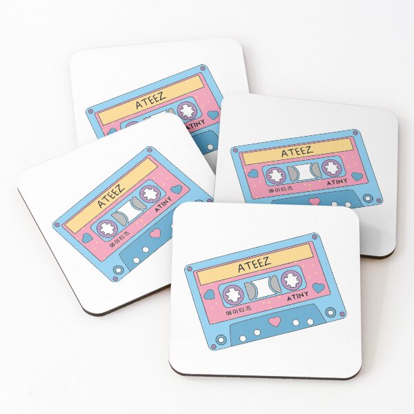 Item preview, ATEEZ Atiny CUTE Retro Pastel Cassette Tape Blue Pink designed and sold by SugarSaint.