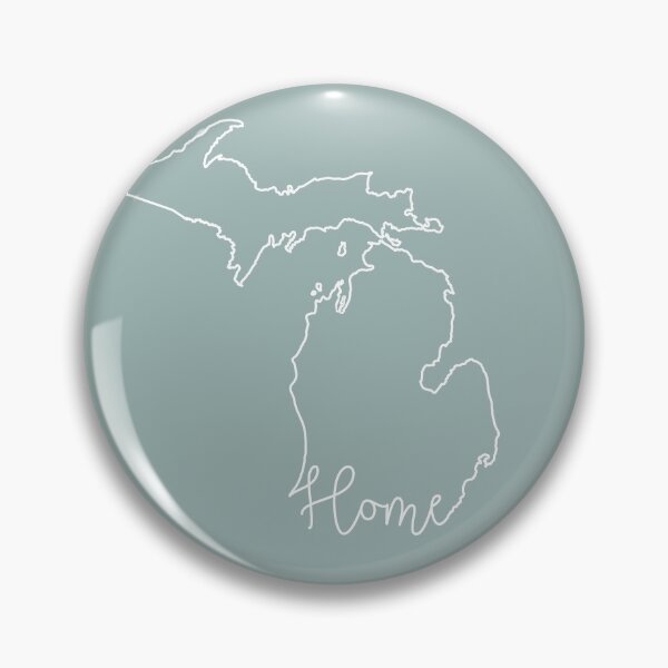 Item preview, Michigan Cursive Home State Outline designed and sold by GreatLakesLocal.